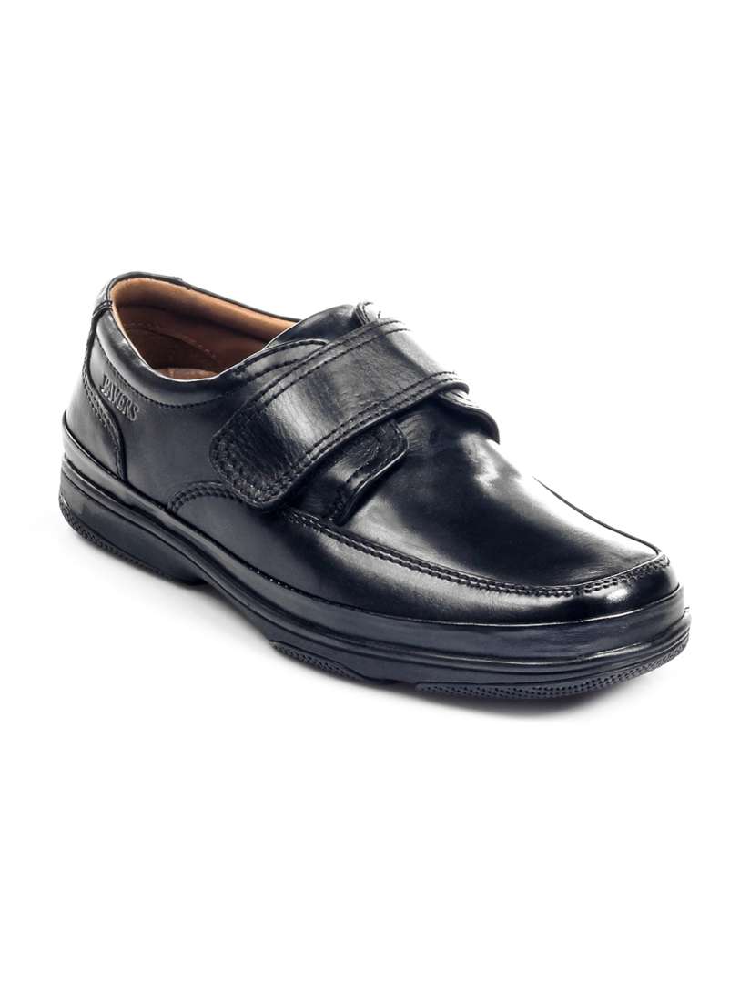 Buy Pavers England Men Black Leather Slip On Sneakers Casual Shoes for Men 1568909 Myntra