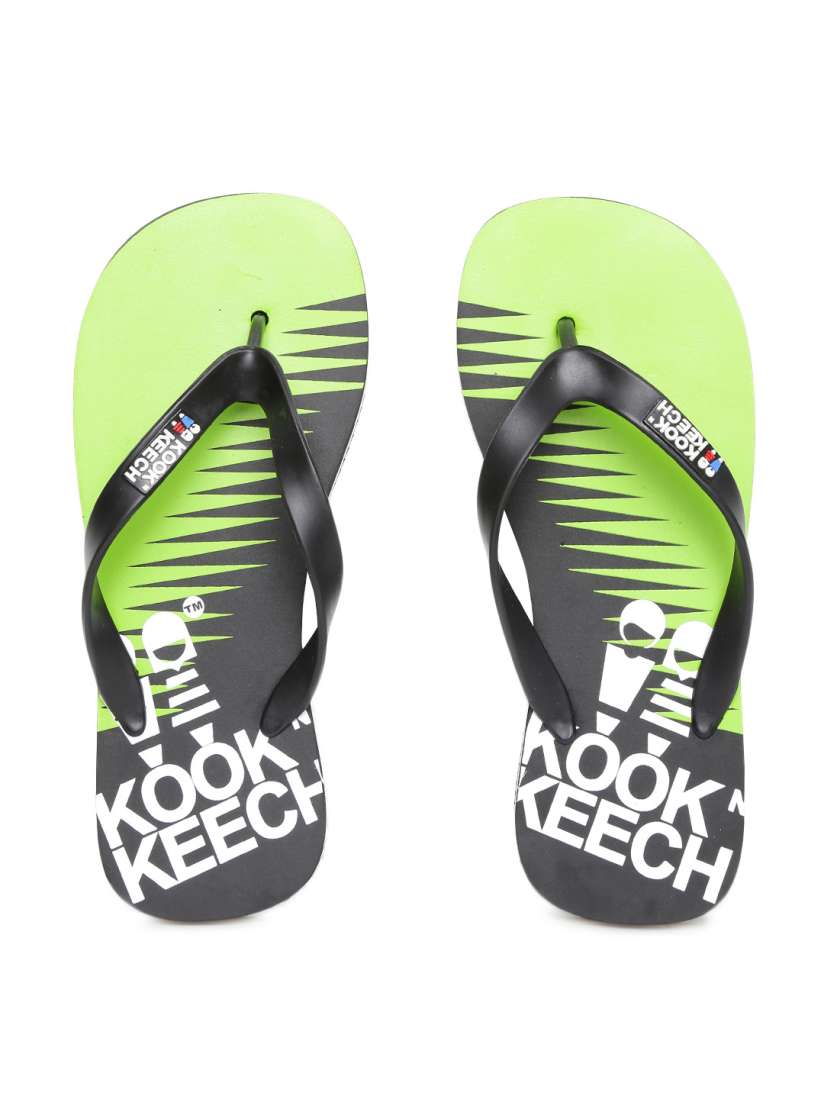 Buy Kook N Keech Men Black Green Printed Flip Flops Flip Flops for Men 1570153 Myntra