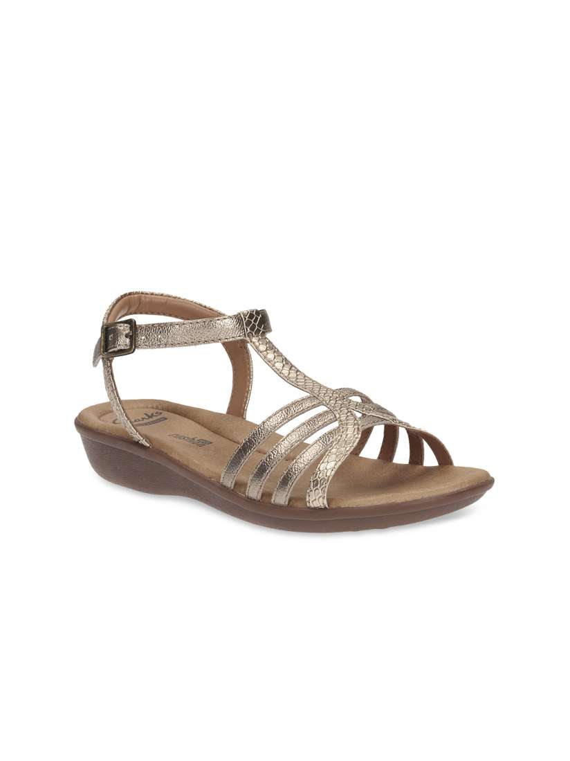Clarks silver flats online