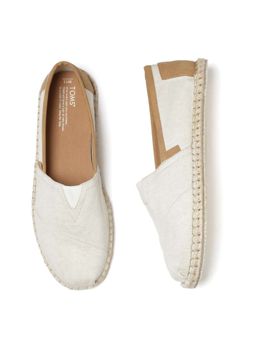 Buy TOMS Men Cream Coloured Solid Regular Espadrilles Casual Shoes for Men 1571273 Myntra