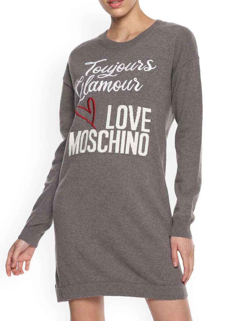 Buy LOVE MOSCHINO Grey T shirt Dress Dresses for Women 15717420 Myntra