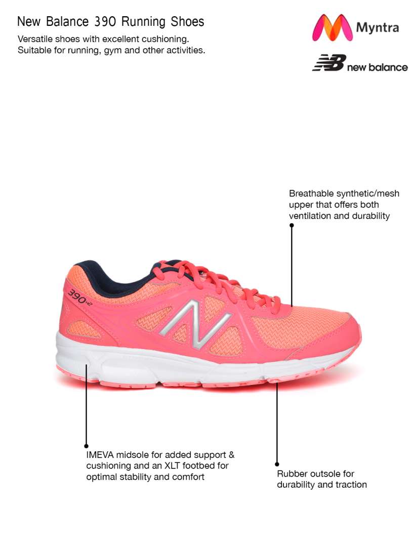 Buy New Balance Women Neon Pink W390CC2 Running Shoes Sports Shoes for Women 1572838 Myntra