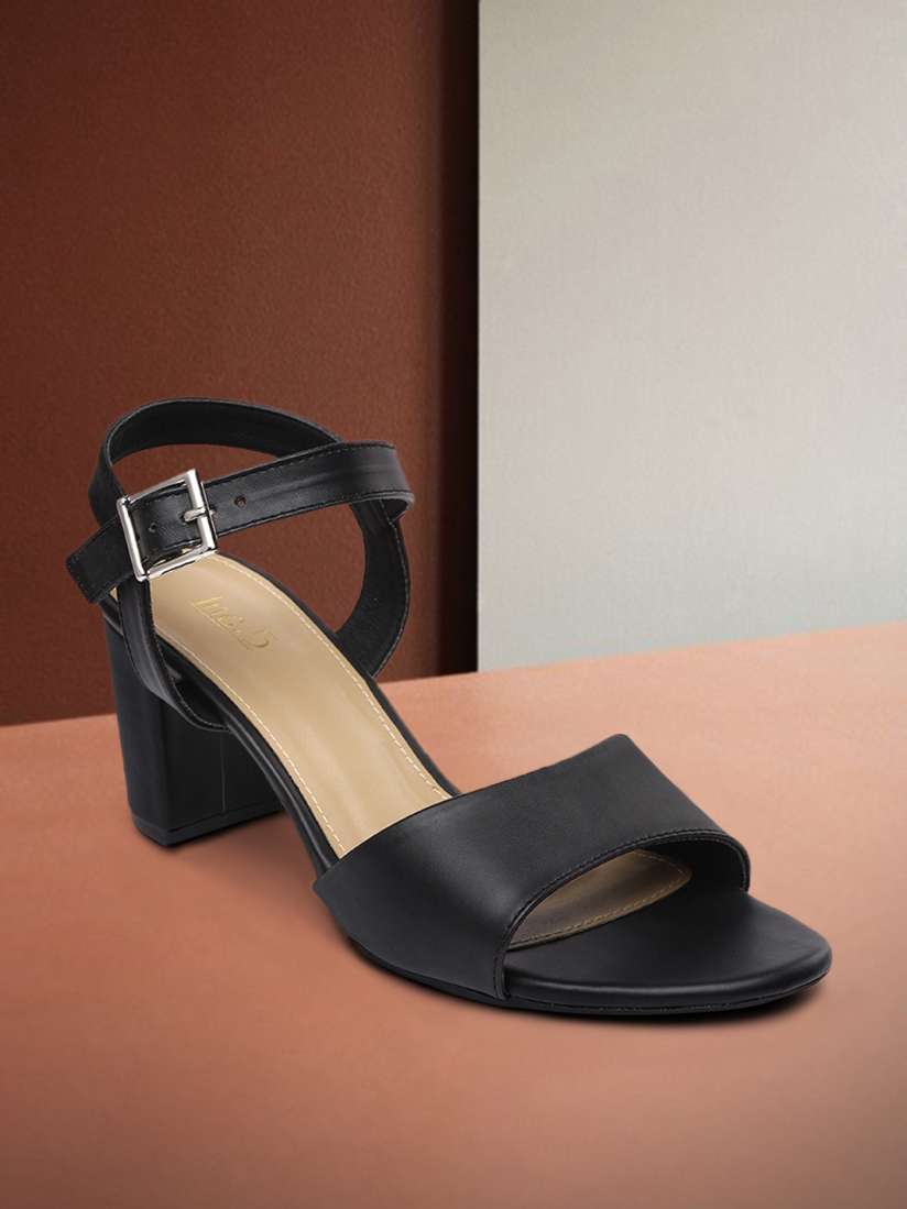 Buy Inc 5 Women Black Solid Block Heel Sandals Heels for Women 15738836 Myntra