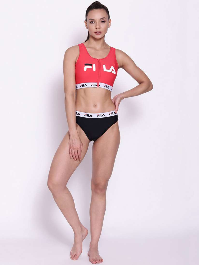 Buy FILA Women Red White Brand Logo Printed Two Piece Swim Set Swimwear for Women 15747670 Myntra