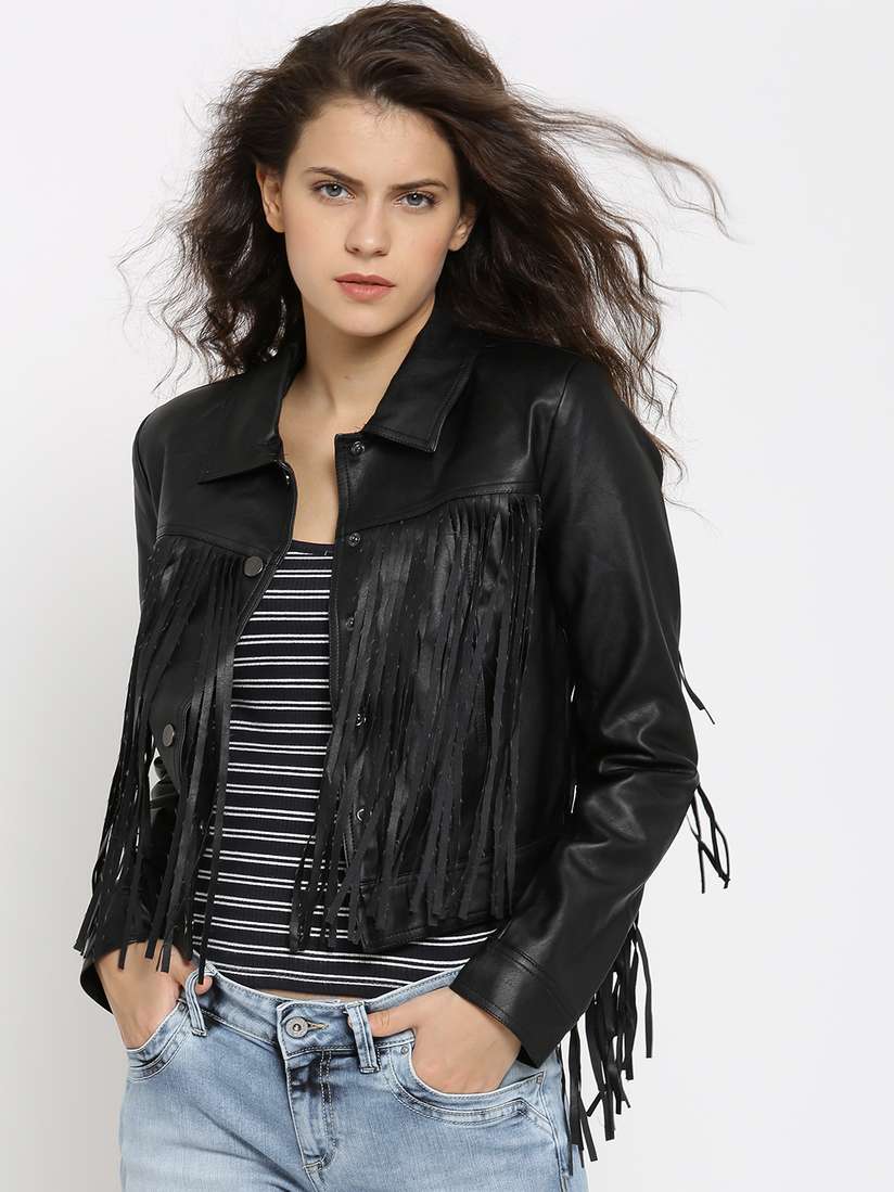 Cropped Black Leather Jacket Forever 21 Juniors Faux Leather Moto