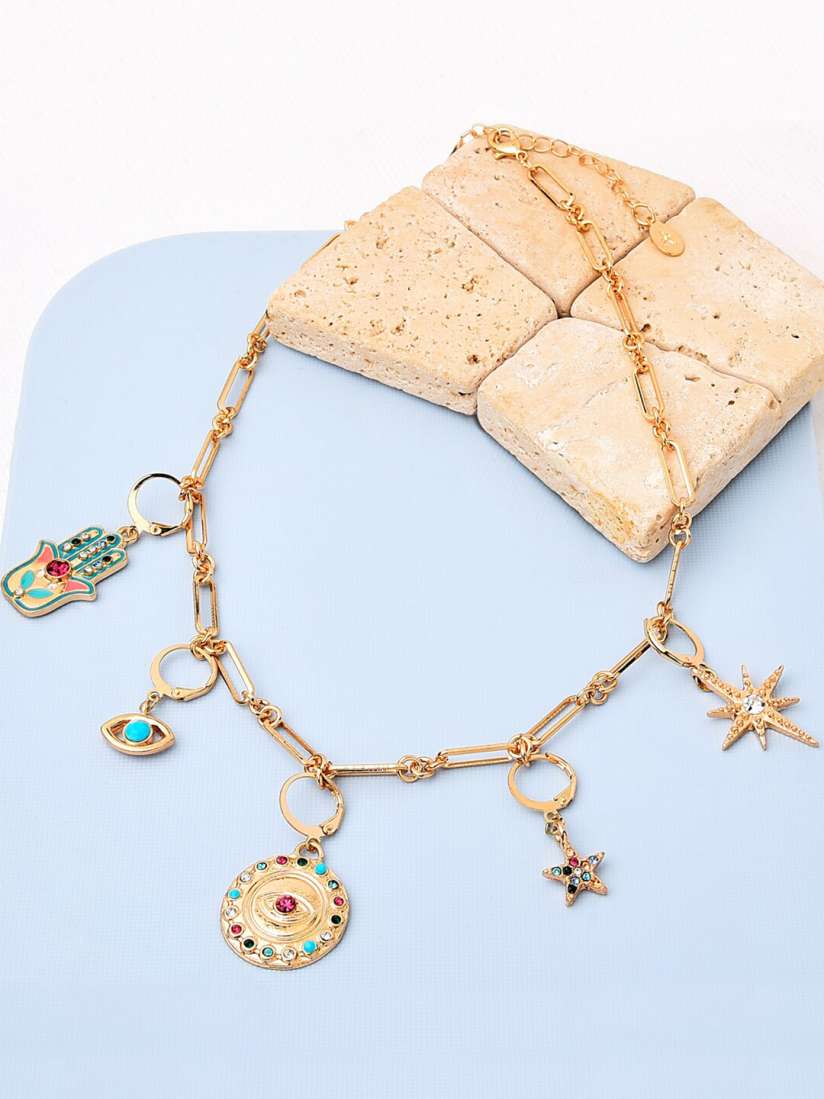 アクセサリー Swarovski Lucky Goddess Charms Necklace Amazon.com: SWAROVSKI Lucky Goddess Necklace, Multi-Colored