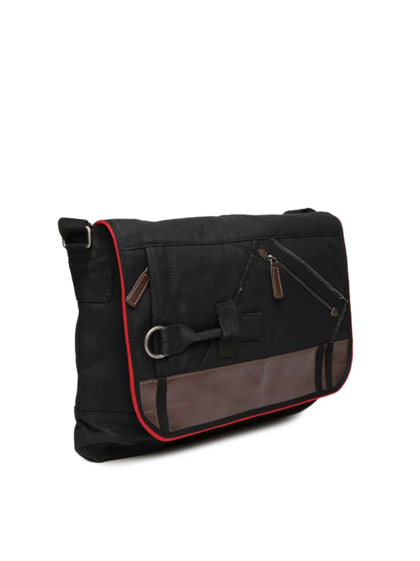 Buy Fastrack Men Black Messenger Bag Messenger Bag for Men 1575860 Myntra
