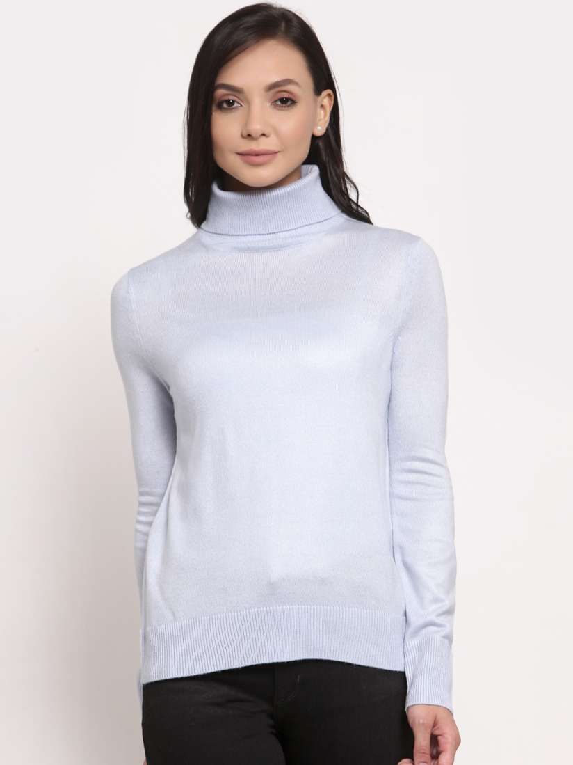 Buy Mode by Red Tape Women Blue Solid Sweater Sweaters for Women 15764164 Myntra