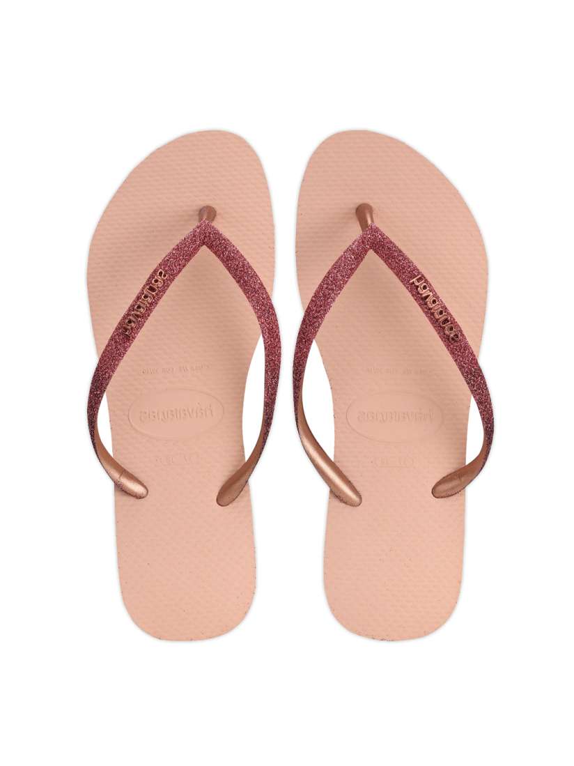 Buy Havaianas Women Rose Gold Rubber Slim Sparkle II Room Slippers Flip Flops for Women 15767354 Myntra
