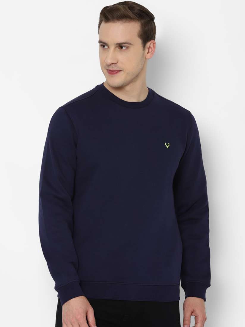 Buy Allen Solly Men Navy Blue Sweatshirt Sweatshirts for Men 15767804 Myntra
