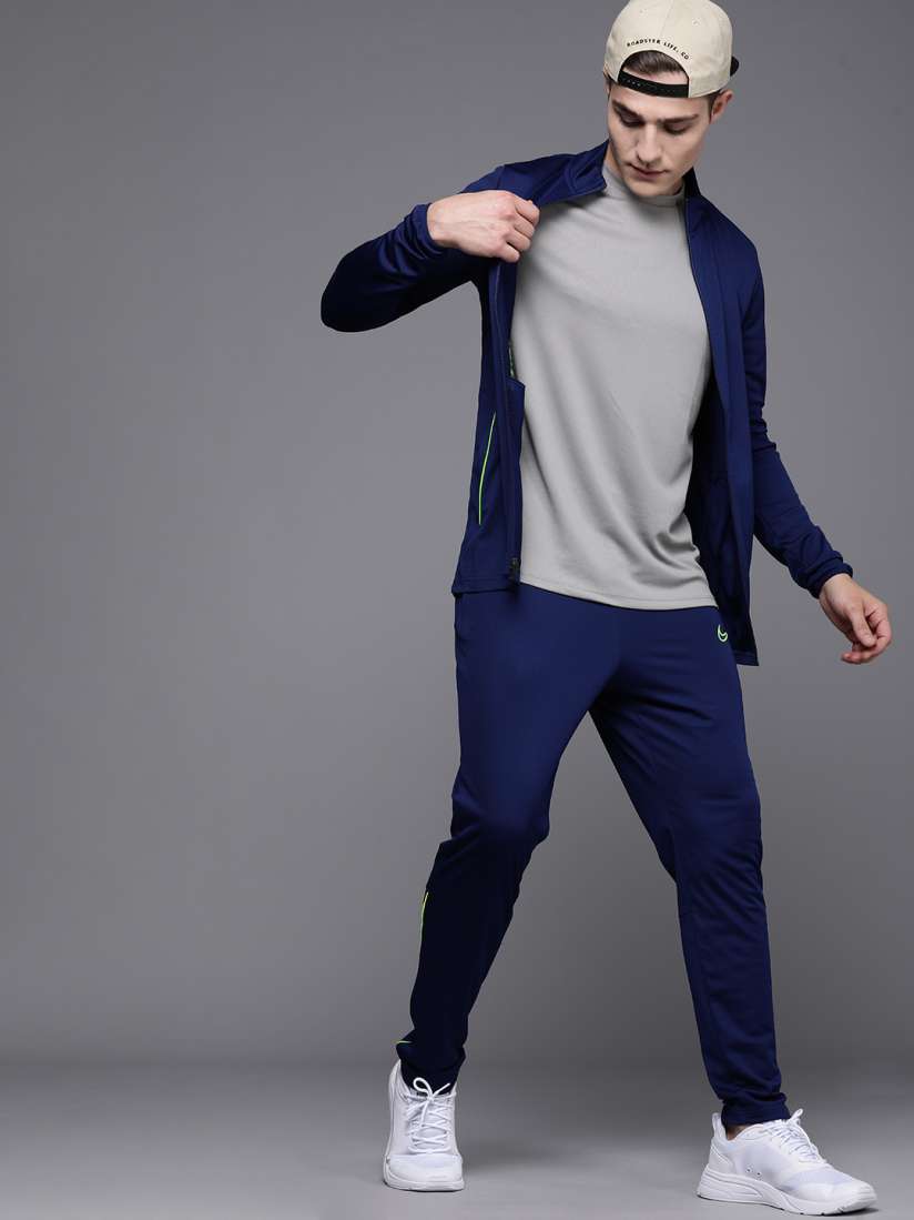 Buy Nike Men Blue Solid Dri FIT Academy Knit Soccer Tracksuit Tracksuits for Men 15774142 Myntra