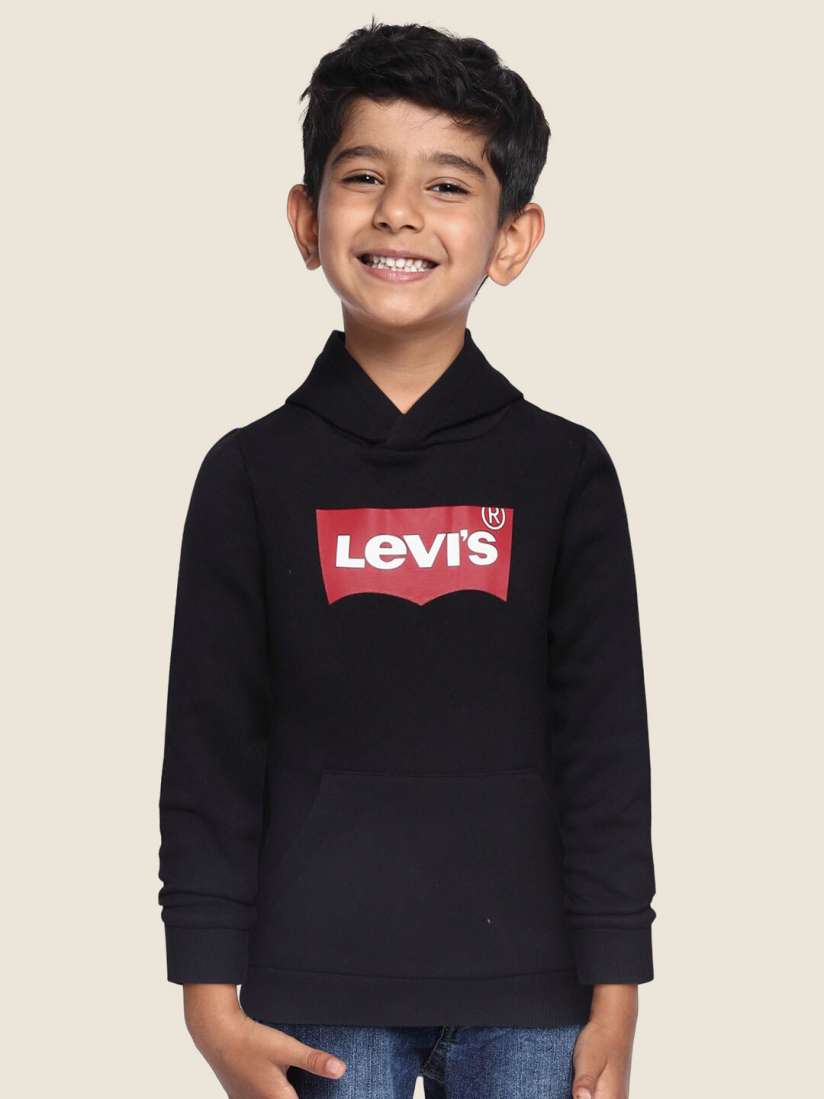 Buy Levis Boys Black Hooded Brand Logo Sweatshirt Sweatshirts for Boys 15777204 Myntra