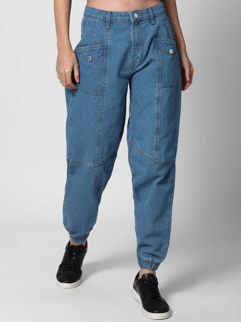 Buy FOREVER 21 Women Blue Cotton Jogger Jeans Jeans for Women 15785934 Myntra
