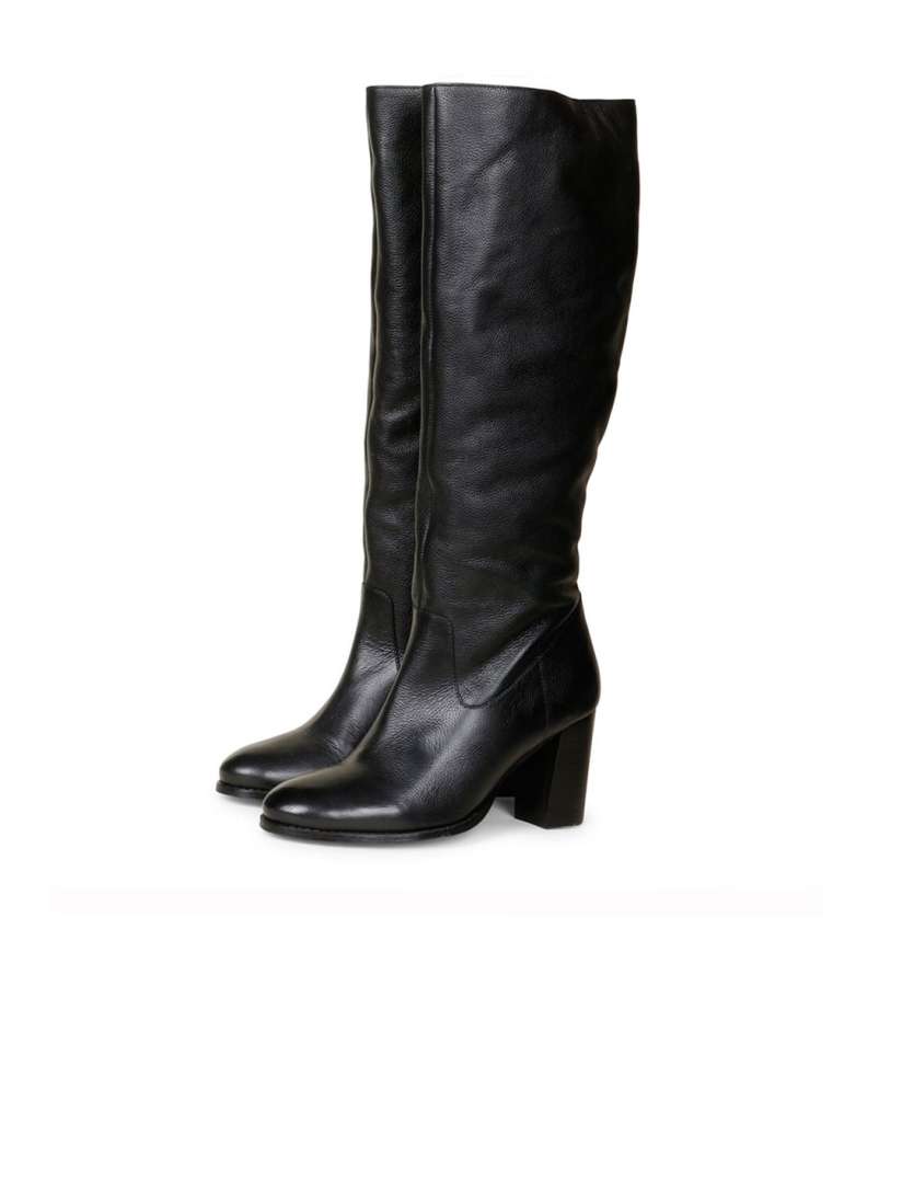 Buy Saint G Womens Black Leather Knee High Slouch Boots Boots for Women 15786806 Myntra