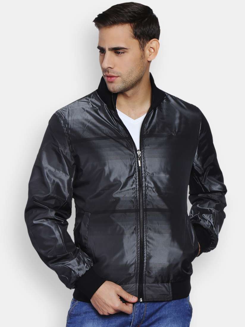 Buy Peter England Casuals Black Charcoal Grey Reversible Jacket Jackets for Men 1578690 Myntra