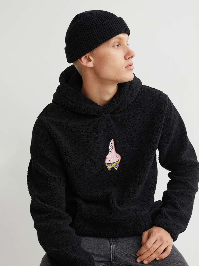 Black hoodie myntra sale