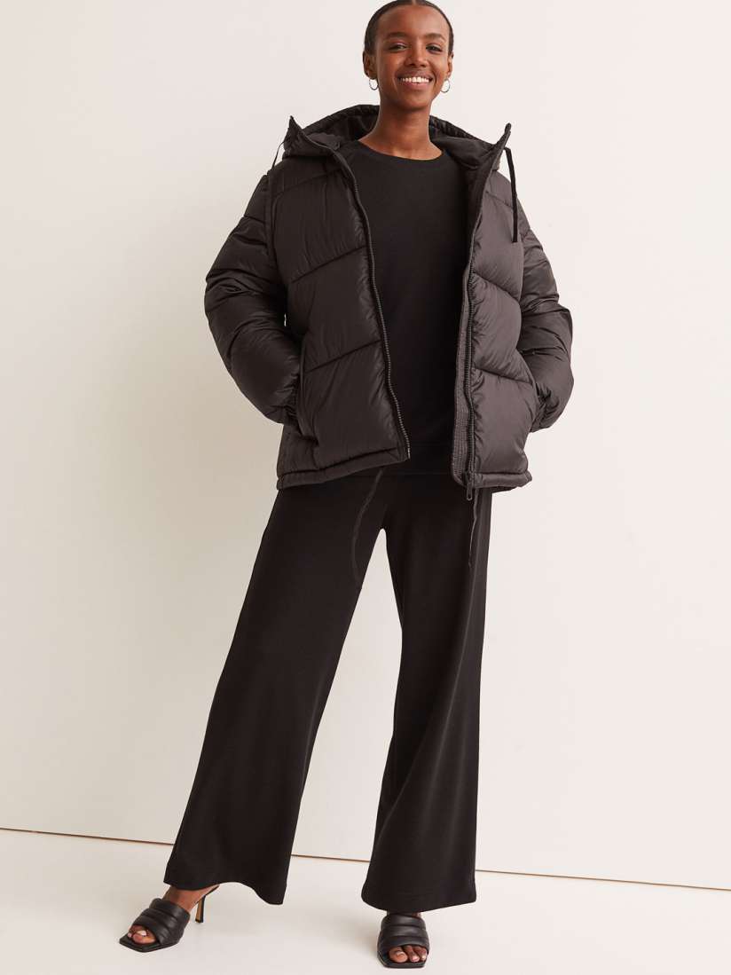 Buy H M Women Black Solid Quilted Hooded Puffer Jacket Jackets for Women from H M at Rs. 2999. Style ID 15790250