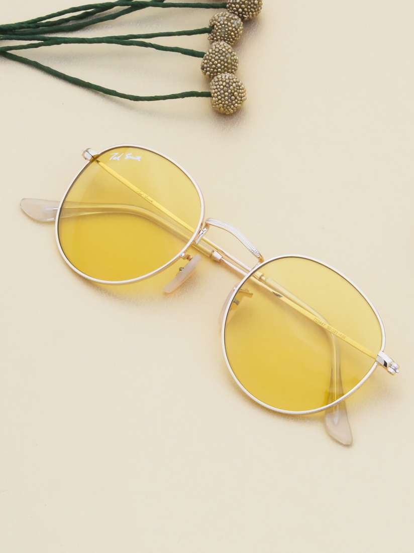 Round yellow lens glasses new arrivals