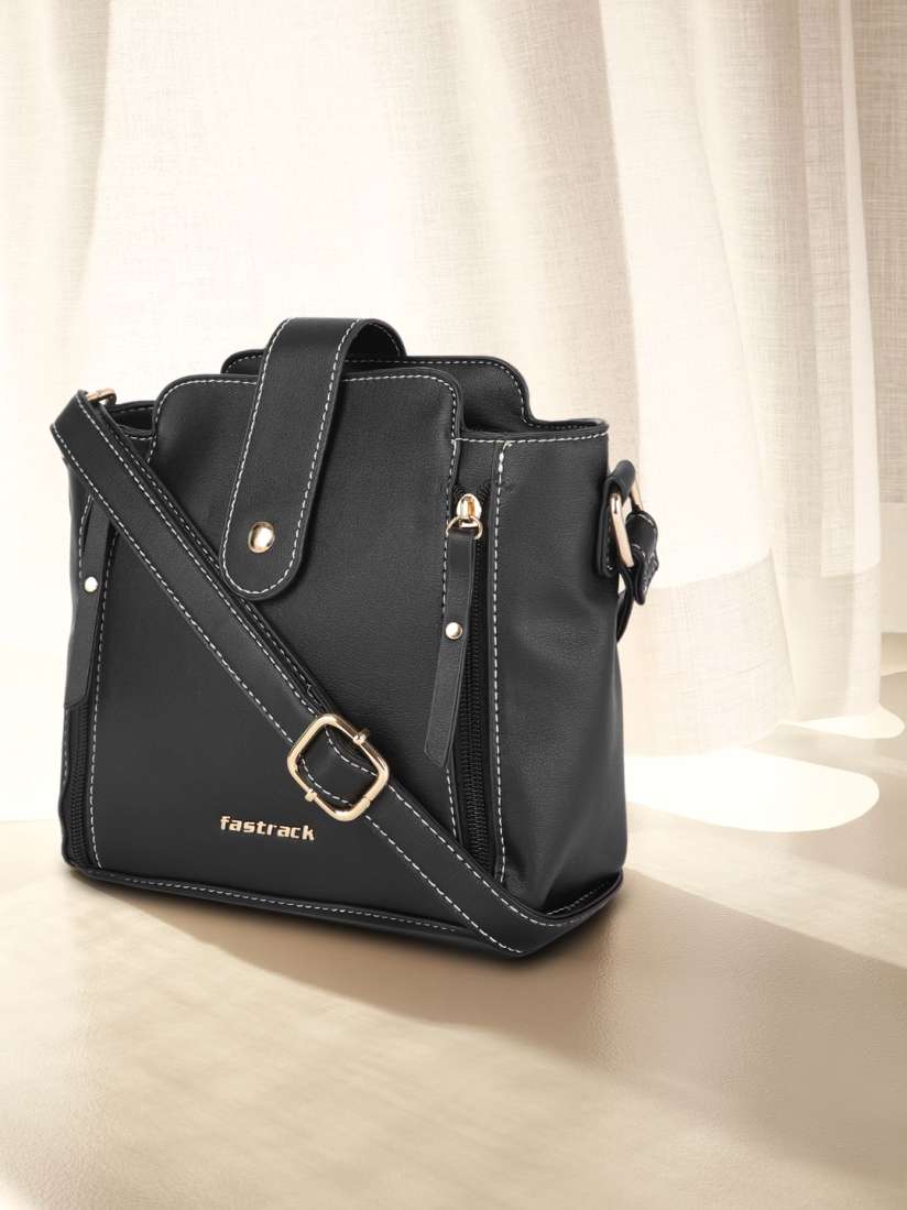 Buy Fastrack Black Solid Sling Bag Handbags for Women 15801984 Myntra