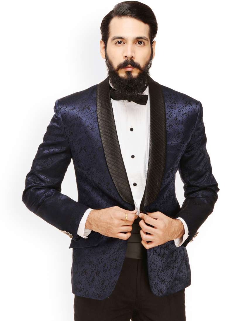 Buy Monteil Munero Navy Single Breasted Casual Blazer Blazers for Men 1580227 Myntra