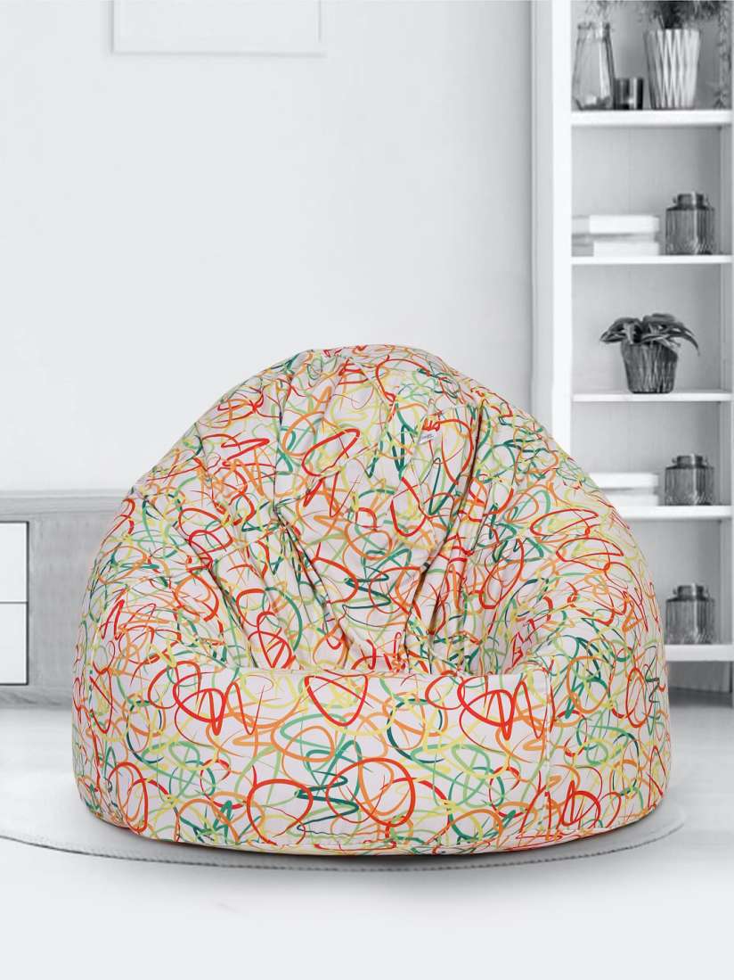 Buy SAKA DESIGNS Multicoloured Digital Printed Canvas XXL Bean Bag Cover Bean Bag Cover for Unisex 15802602 Myntra