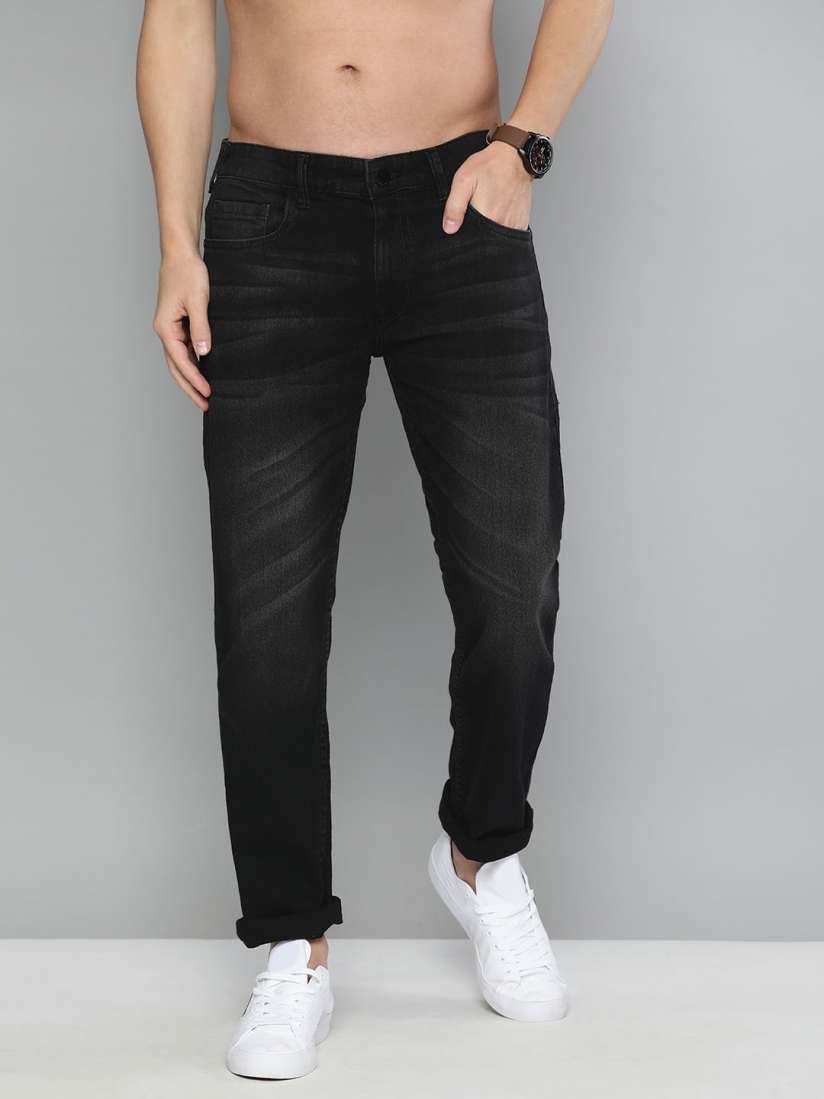 Buy HERE NOW Men Black Light Fade Slim Fit Stretchable Jeans Jeans for Men 15803908 Myntra