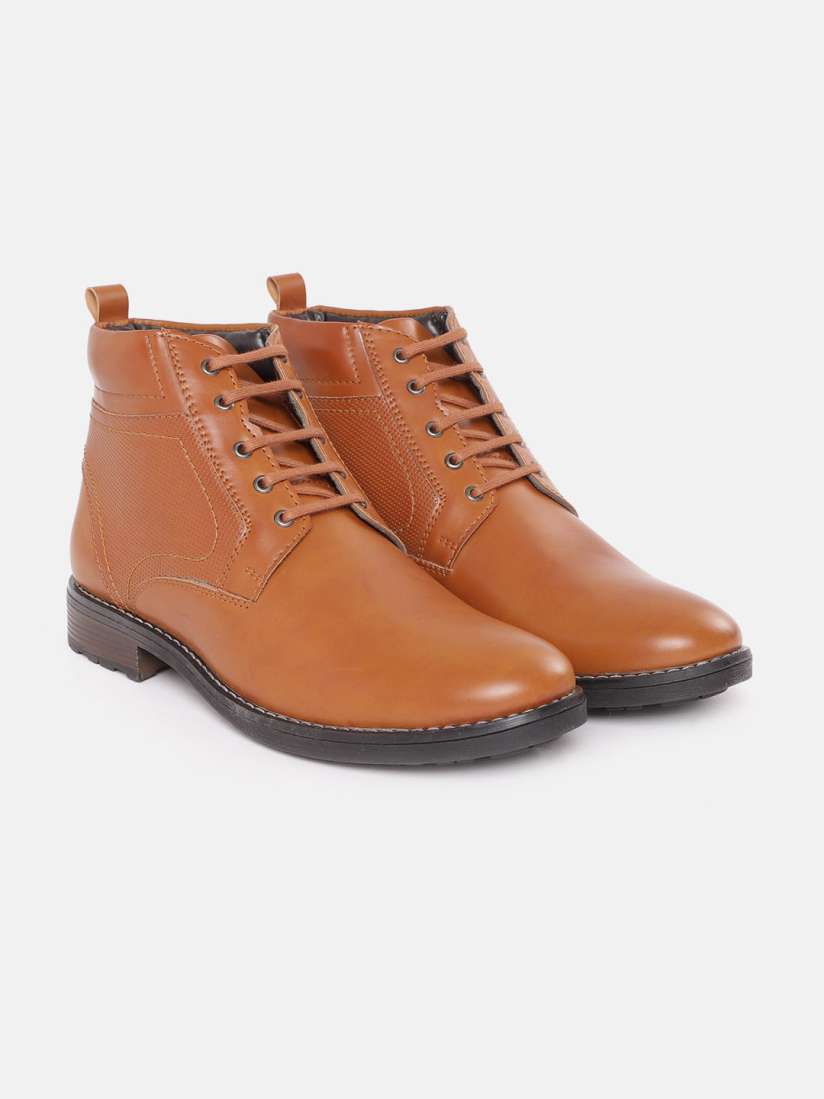 Buy Roadster Men Tan Brown Solid Flat Boots Boots for Men 15807008 Myntra