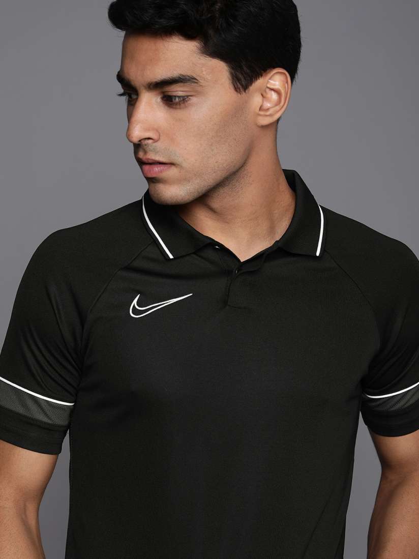 Buy Nike Men Black Solid Polo Collar Regular Fit Sports T shirt Tshirts for Men 15810330 Myntra