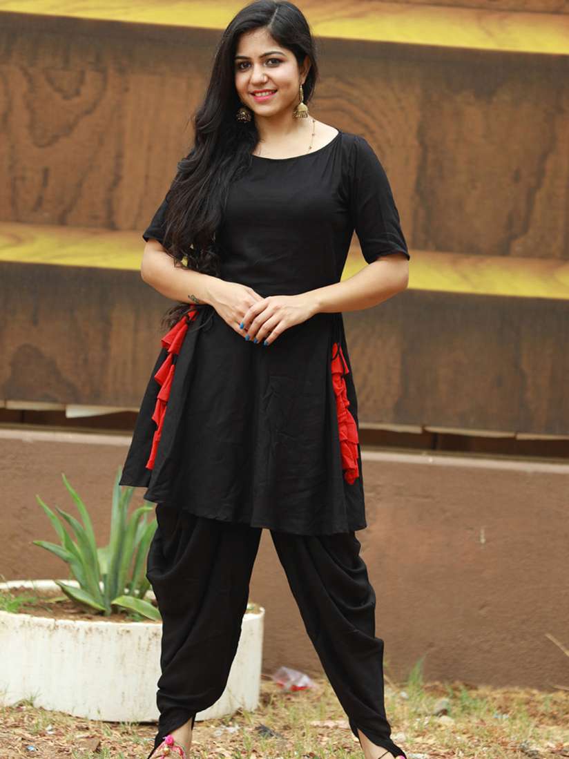 Black dhoti kurti discount