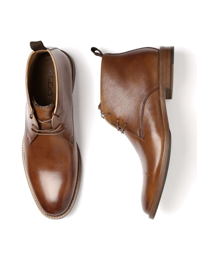 Buy ALDO Men Brown Leather Semiformal Alevia Derbys Formal Shoes for Men 1581727 Myntra