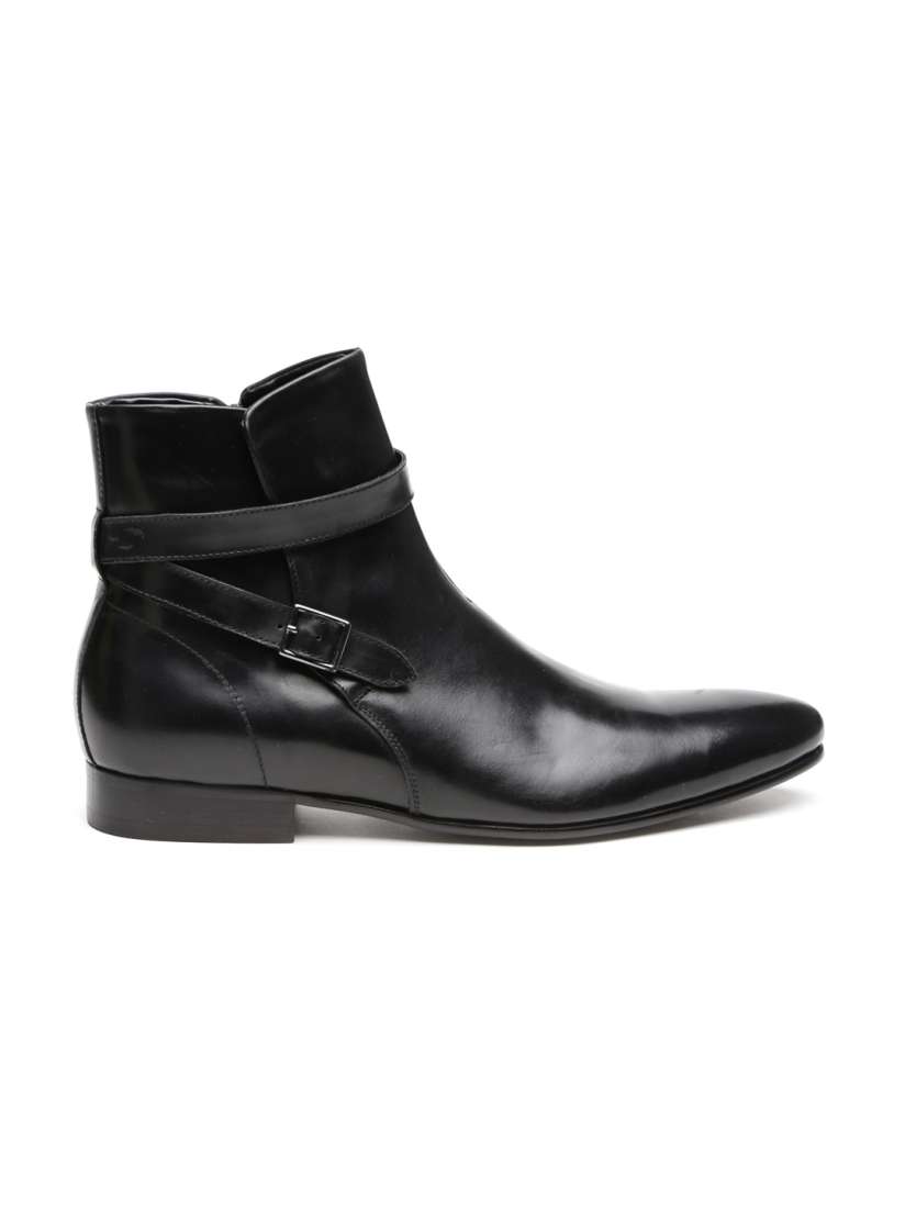 Buy ALDO Men Black Leather Boots Boots for Men 1581769 Myntra