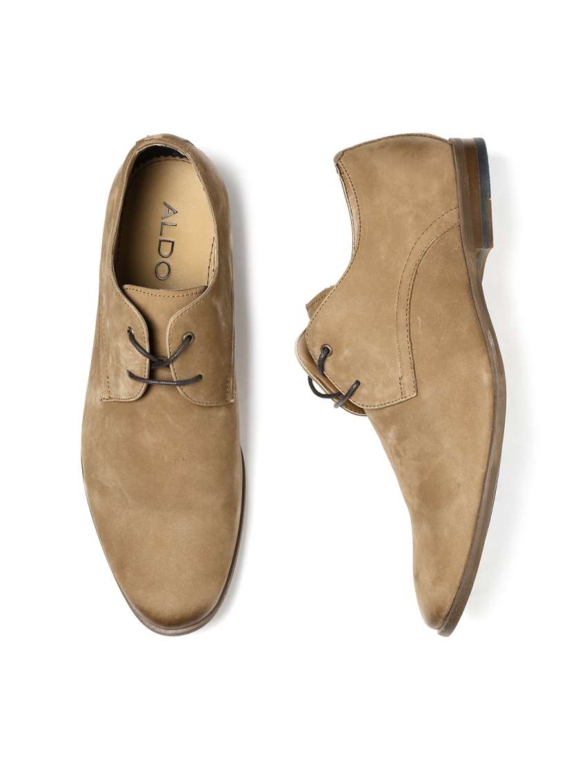 Buy ALDO Men Brown Viralian Suede Derby Shoes Formal Shoes for Men 1581785 Myntra