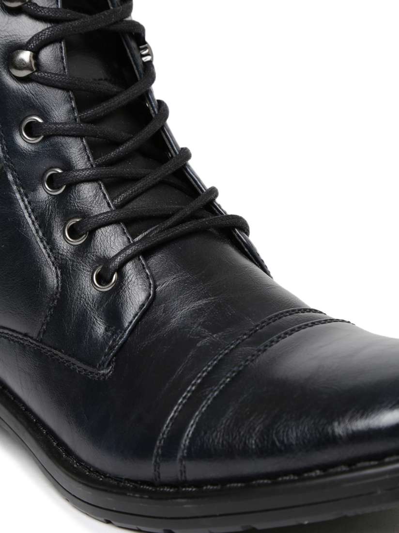 Buy Call It Spring Men Black Solid High Tops Flat Boots Boots for Men 1581809 Myntra