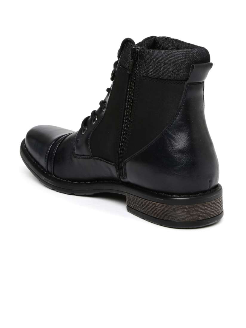 Buy Call It Spring Men Black Solid High Tops Flat Boots Boots for Men 1581809 Myntra