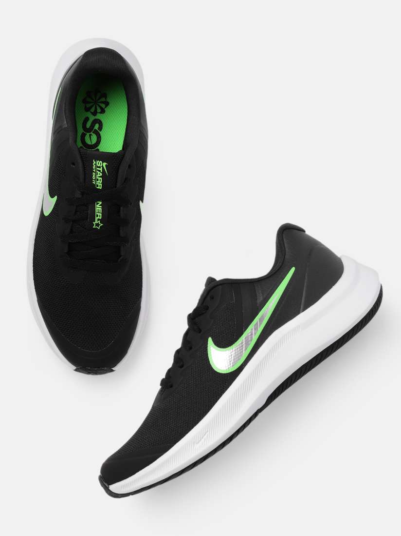 Buy Nike Kids Black STAR RUNNER 3 Non Marking Running Shoes Sports Shoes for Unisex Kids 15820302 Myntra