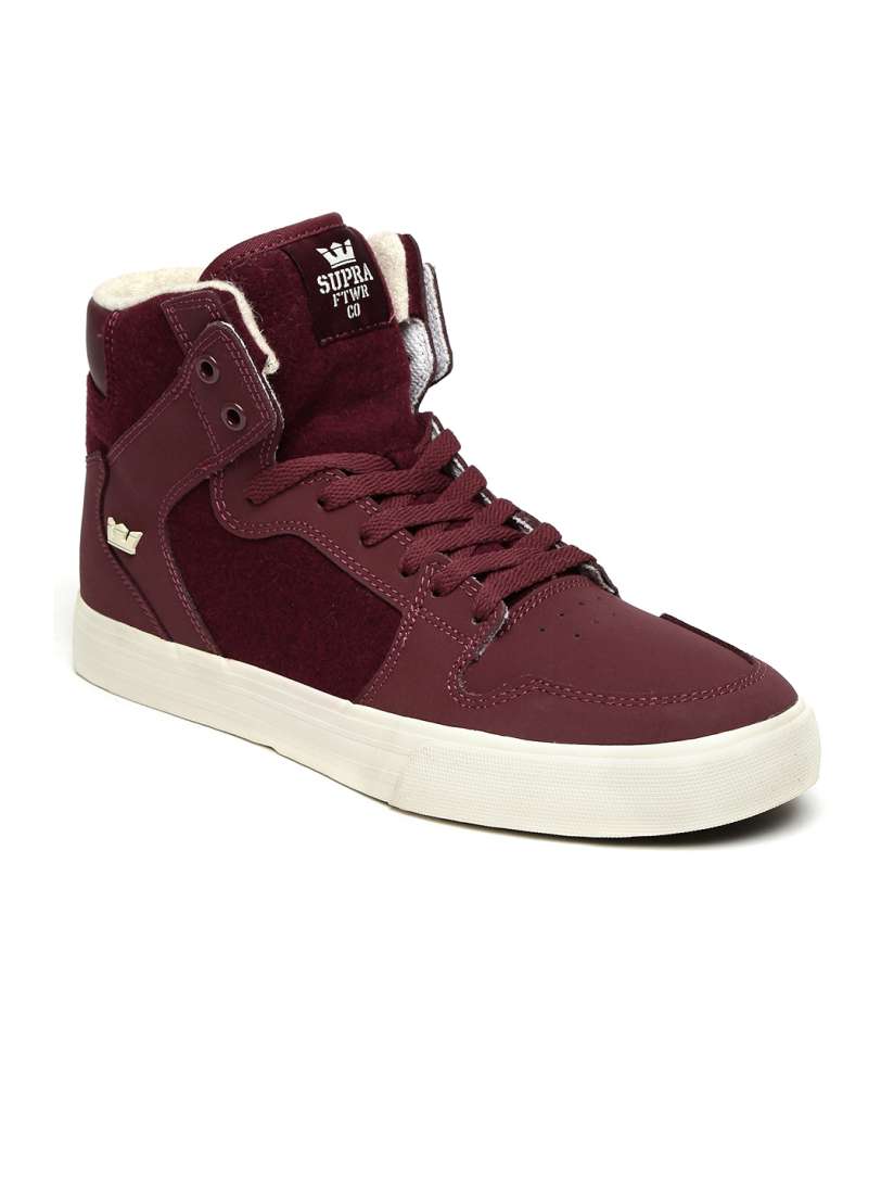 Burgundy supra shoes deals