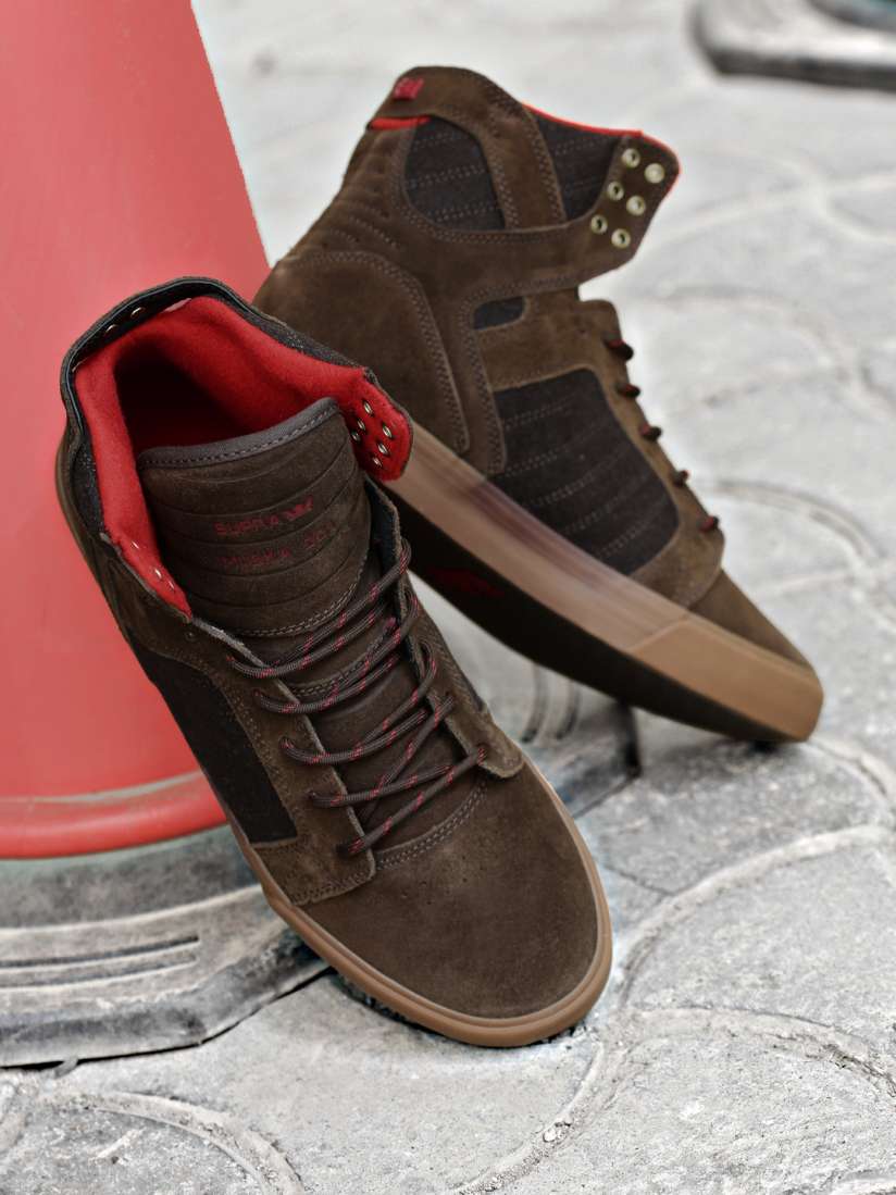 Supra skytop brown leather best sale