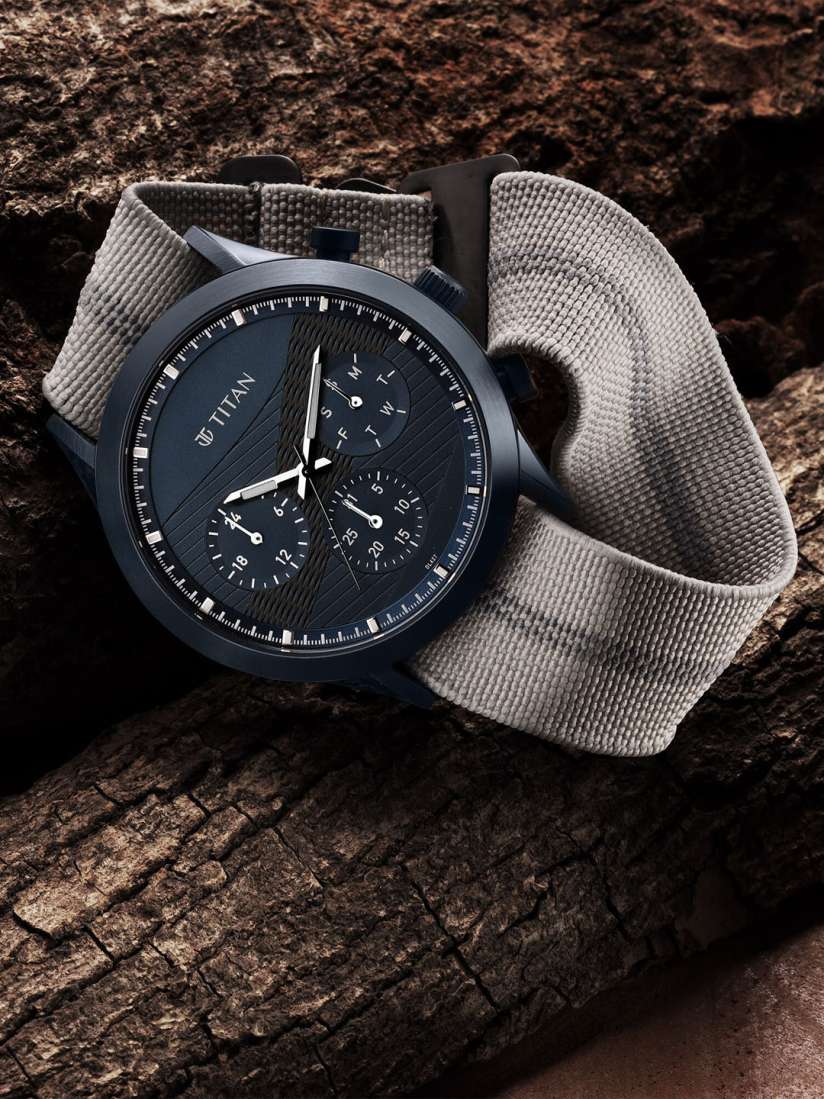 Buy Titan Men Grey Dial Grey Straps Analogue Watch 90129QP01 Watches for Men 15824616 Myntra
