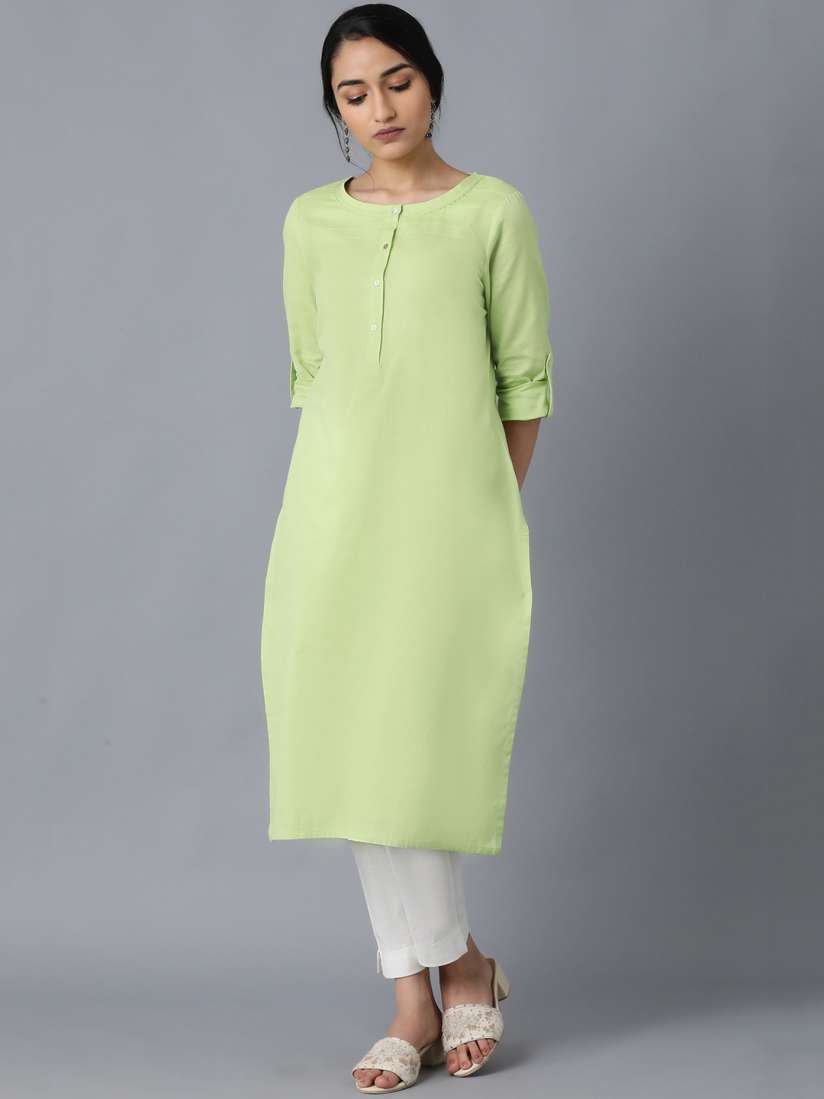 W kurta green top