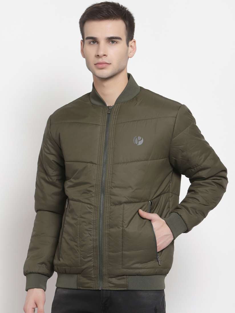 Buy Pepe Jeans Men Olive Green Bomber with Patchwork Jacket Jackets for Men 15830036 Myntra