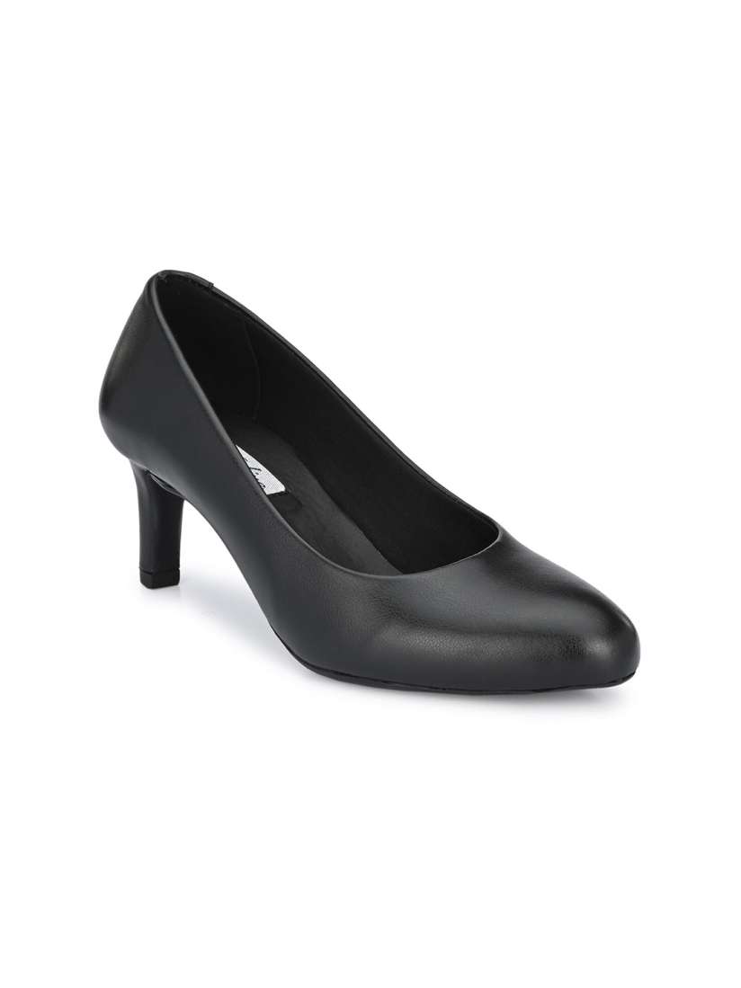Buy Delize Black Work Pumps Heels for Women 15836294 Myntra