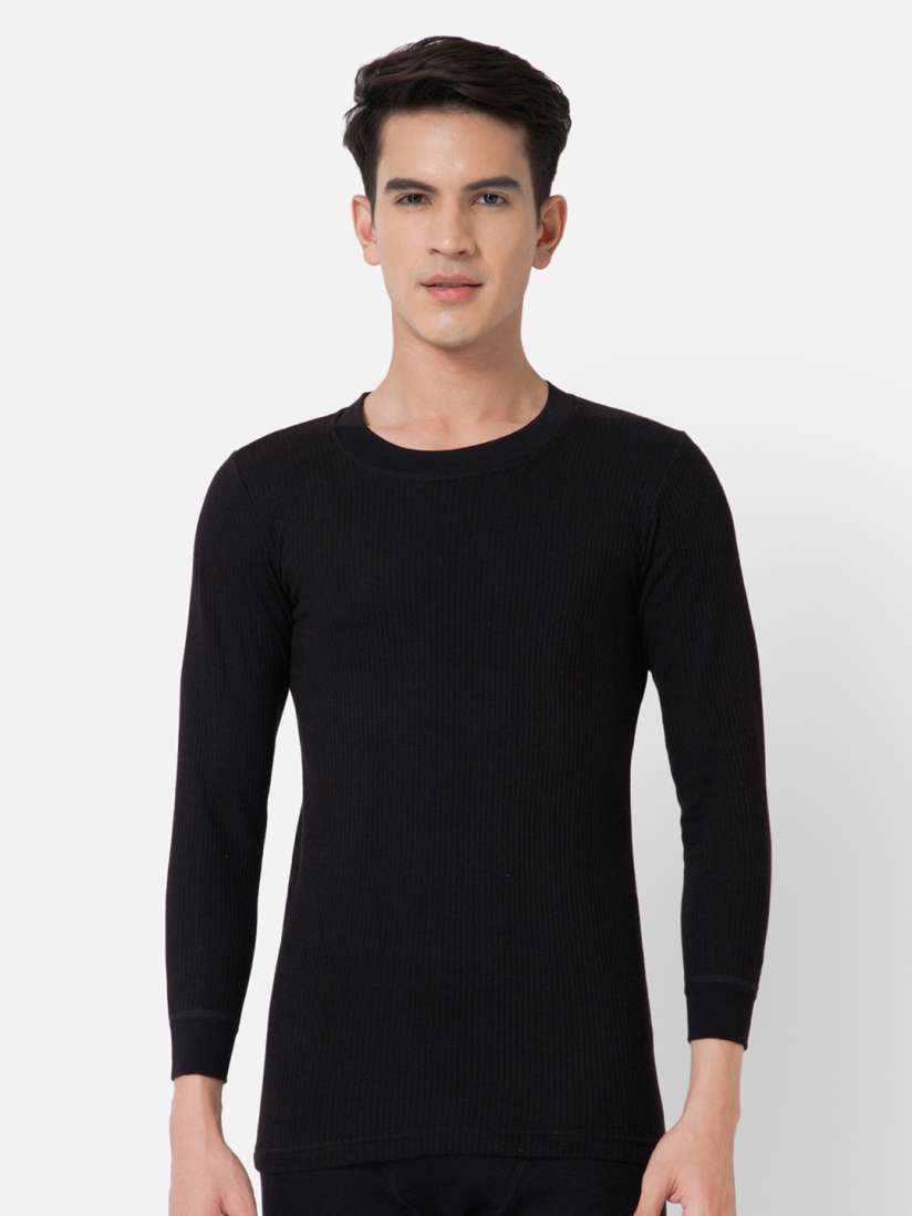 Buy BODYCARE INSIDER Men Black Ribbed Thermal T Shirt Thermal Tops for Men 15841186 Myntra