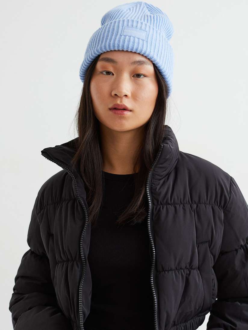 Buy H M Women Black Cropped puffer jacket Jackets for Women 15846160 Myntra