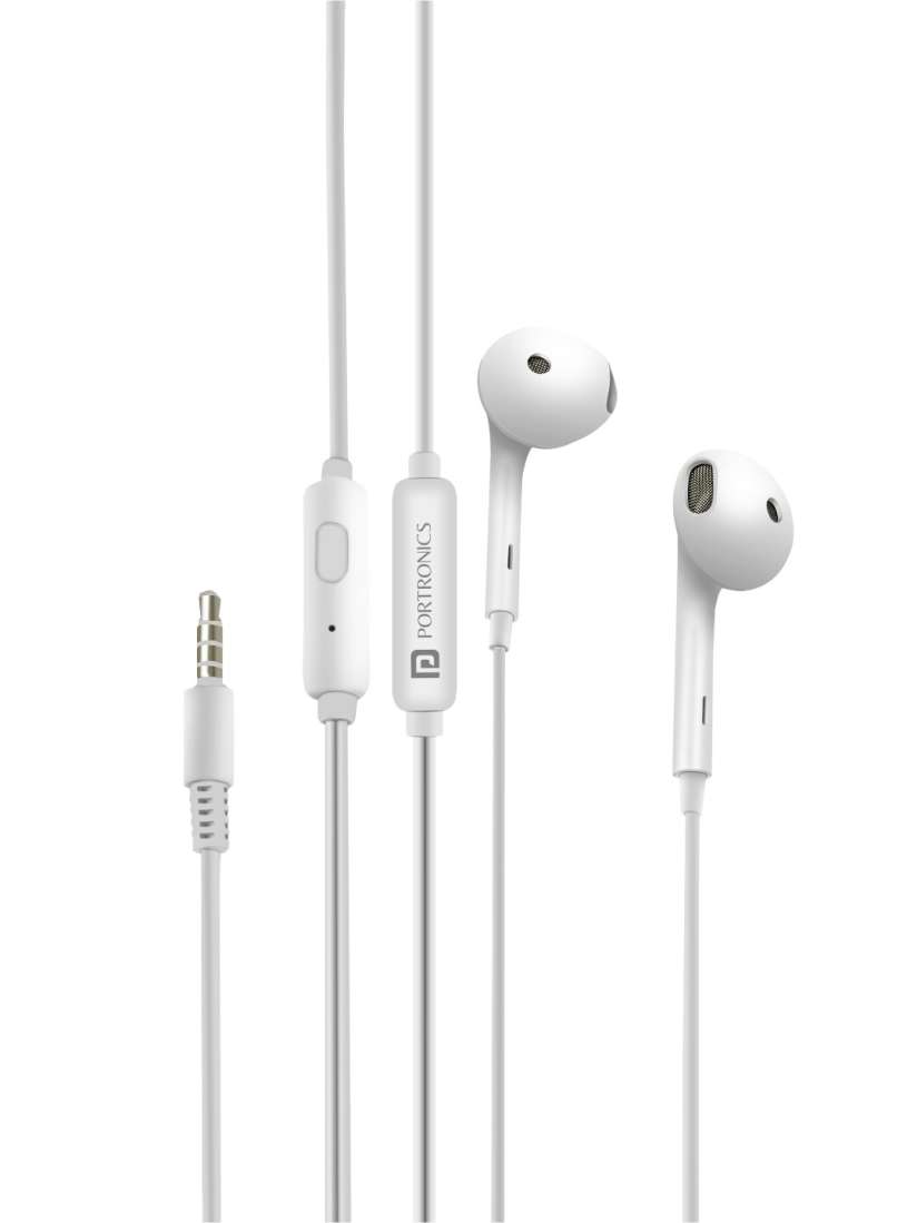 Portronics earphones with mic 2025