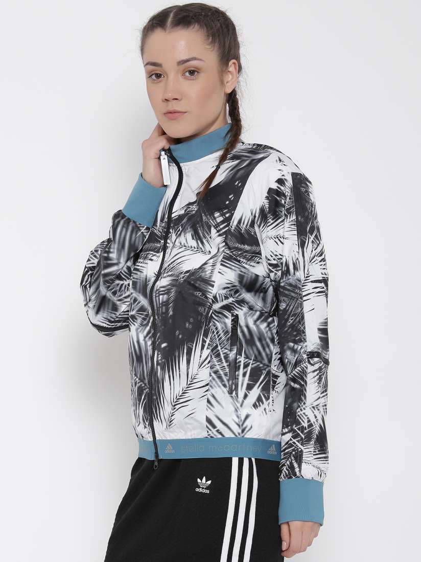 Buy Stella McCartney by ADIDAS Off White Black Palm Leaf Print Jacket Jackets for Women 1585325 Myntra