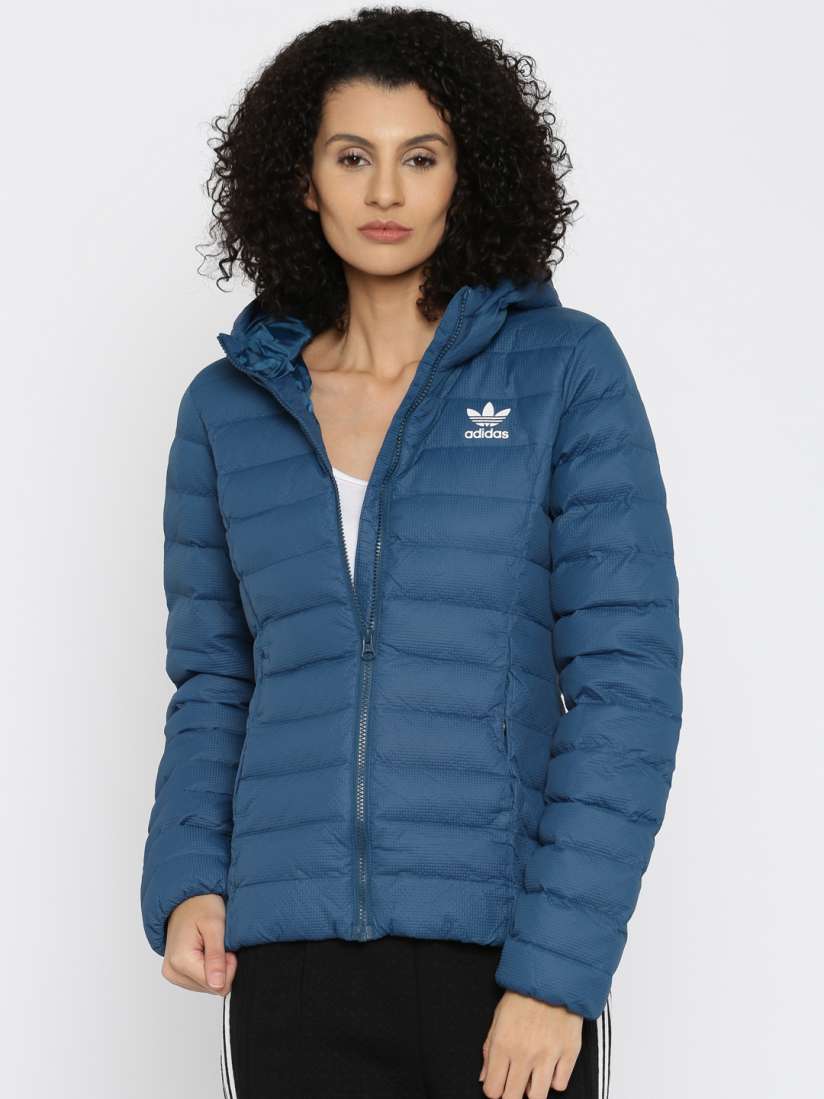 Adidas blue puffer jacket deals