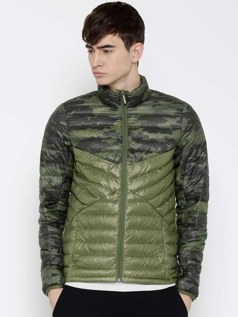 Buy ADIDAS NEO Olive Green Camouflage LWD Puffer Jacket Jackets for Men 1585344 Myntra