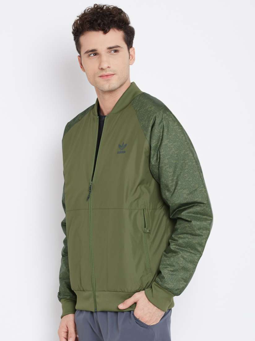 Olive green adidas jacket online