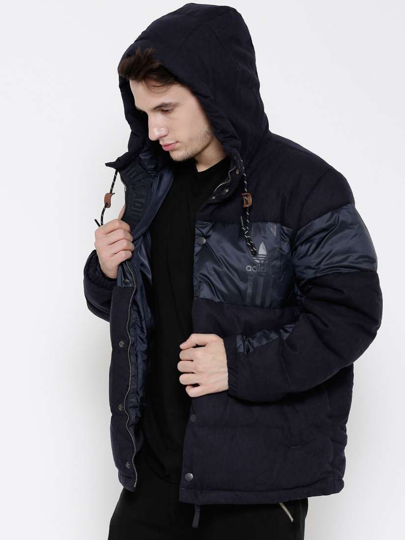 Buy ADIDAS Originals Navy ID96 Wool Down Hooded Padded Jacket Jackets for Men 1585374 Myntra