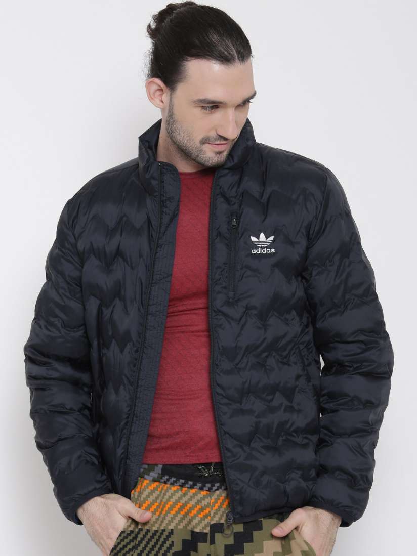 Buy ADIDAS Originals Navy Serrated Quilted Jacket Jackets for Men 1585378 Myntra